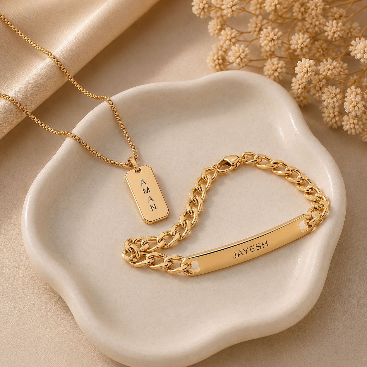 Name Chain & Bracelet Combo
