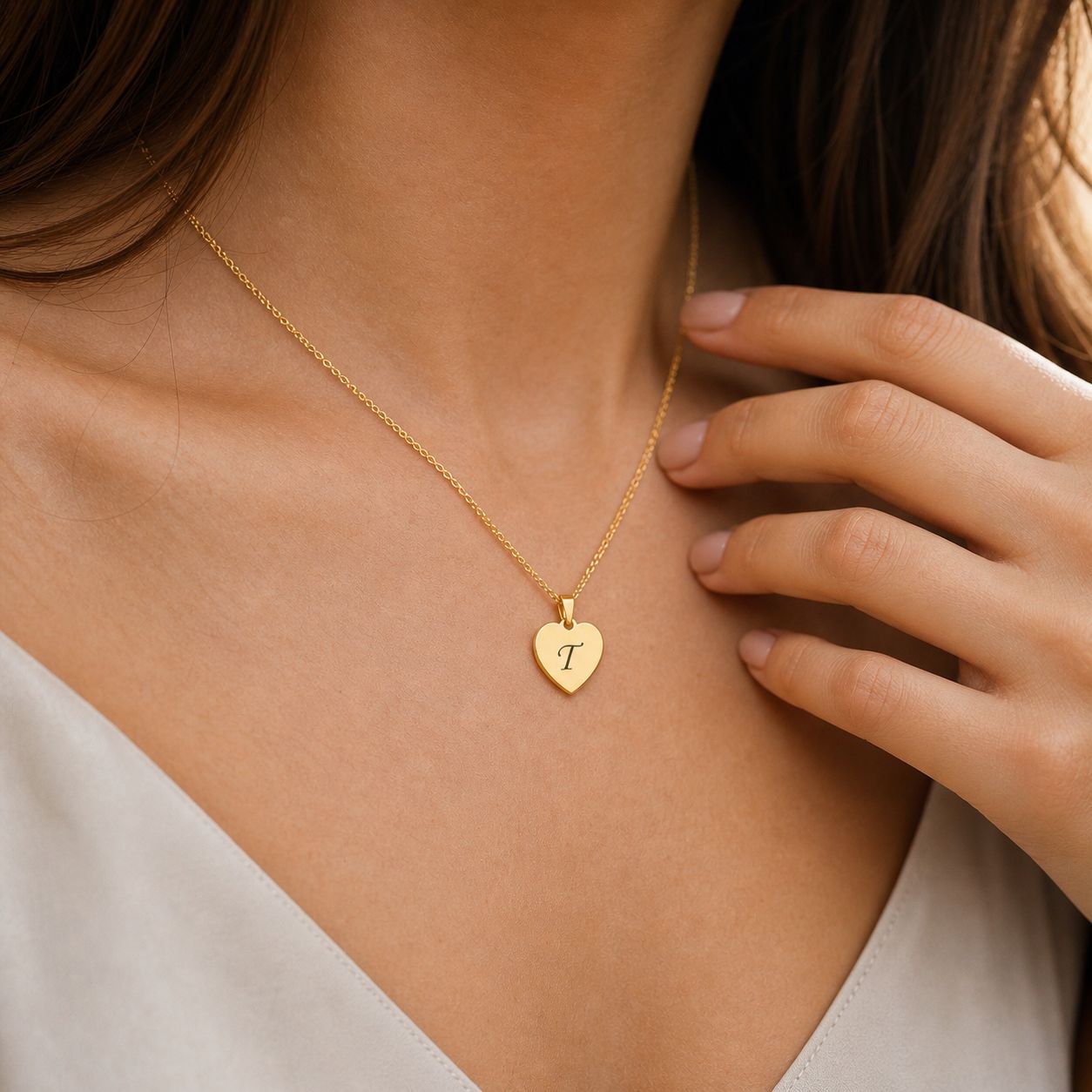 Women's Initial Heart Chain