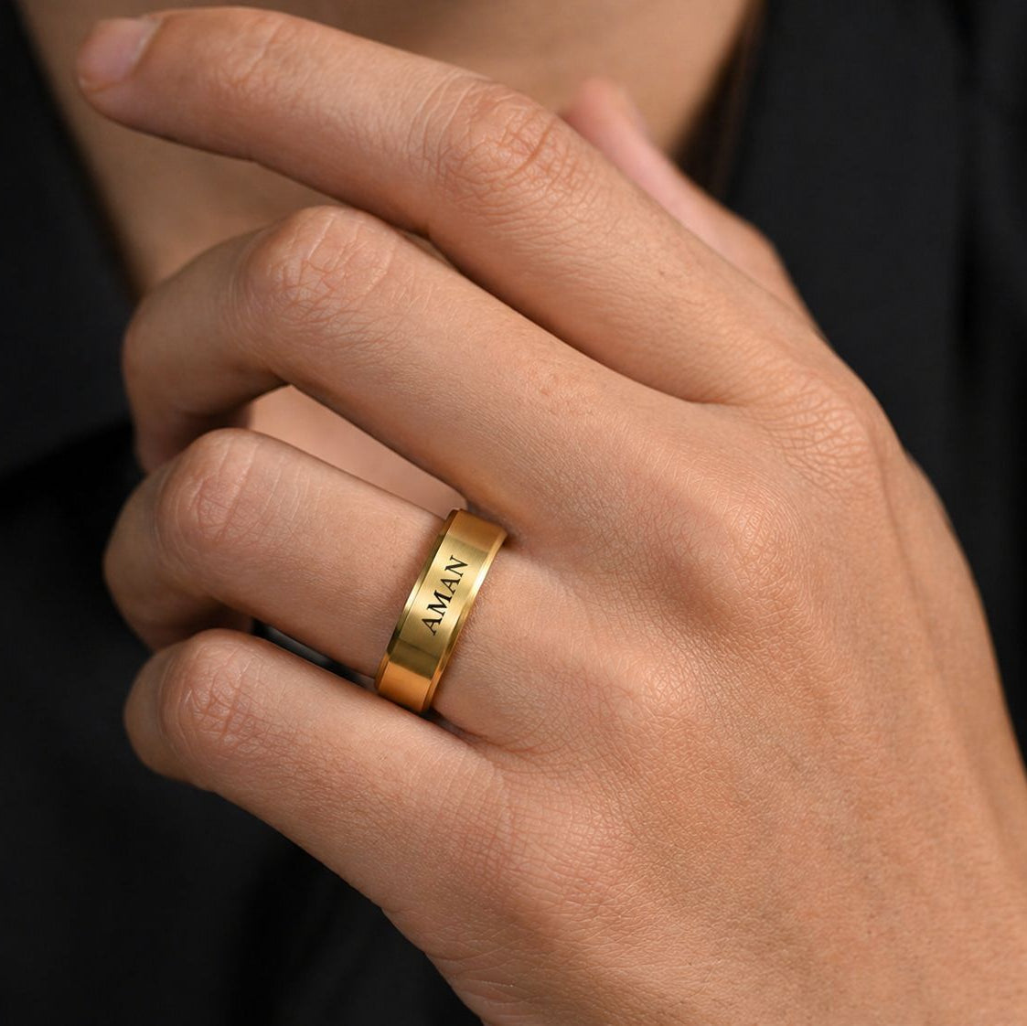 Men's Name Ring