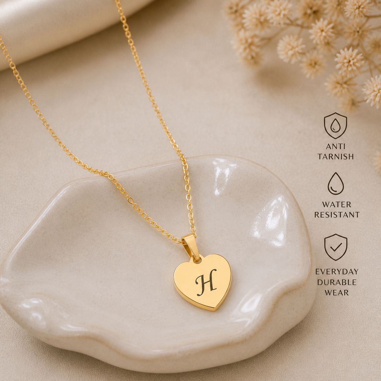 Women's Initial Heart Chain