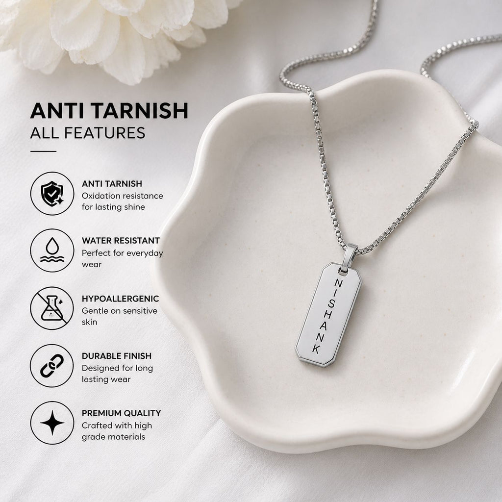 Men's Geometric Name Chain