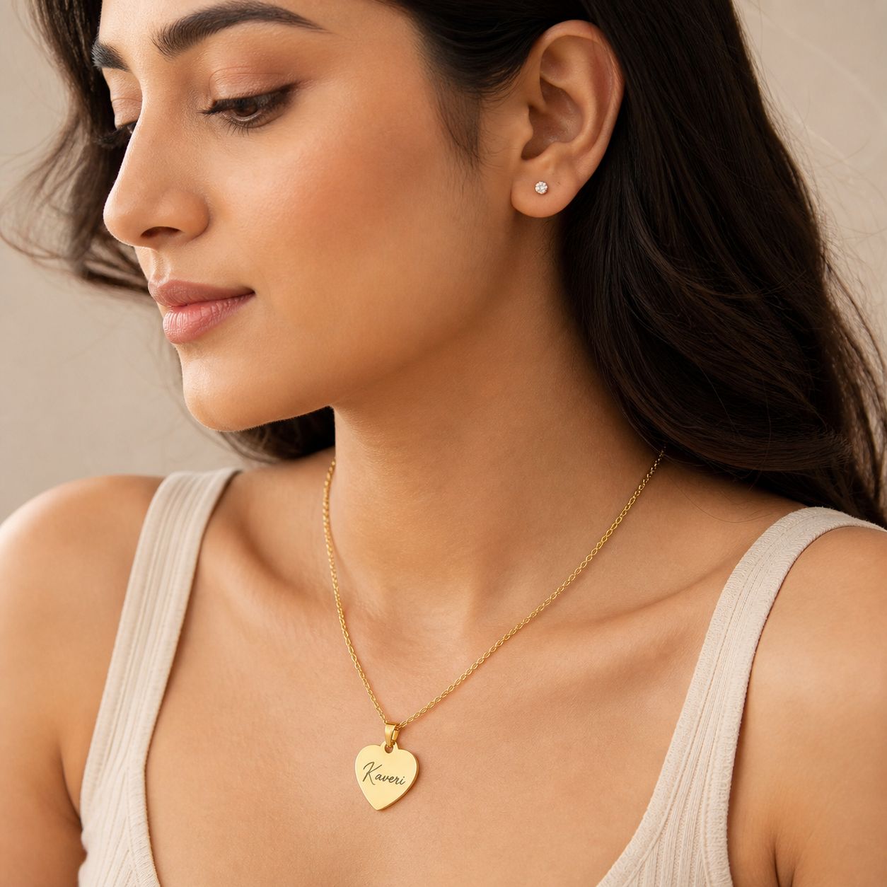 Women's Heart Name Chain