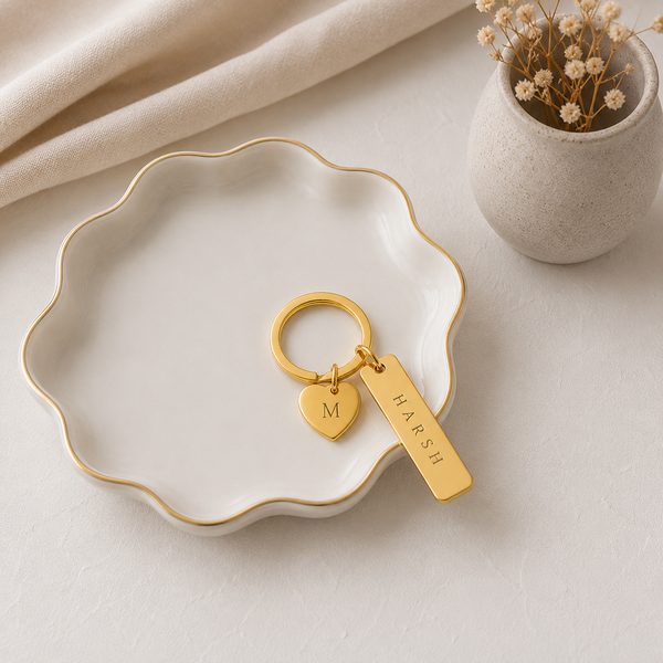 Name Keychain With Initial