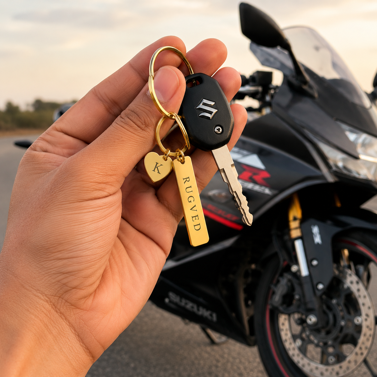Name Keychain With Initial