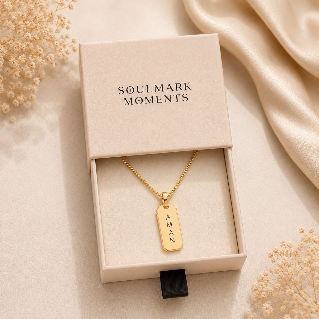 Men's Geometric Name Chain